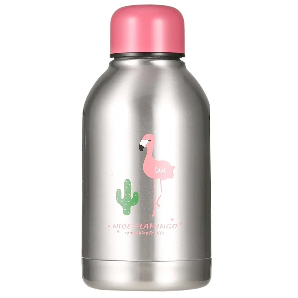 

Милая Вакуумная чашка 300 мл с узором в виде птицы, Мини дорожная чашка, бутылка, портативная термобутылка из нержавеющей стали для детей и вз...