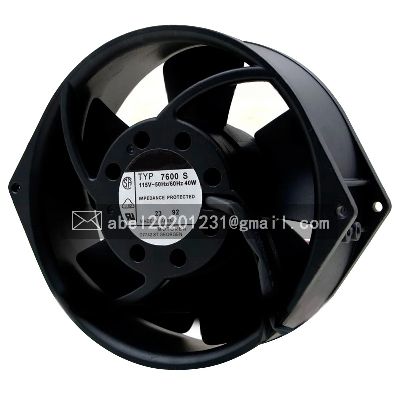 Совершенно новый оригинальный тип 7600 S AC 115V 40W охлаждающий вентилятор 17255 17 см