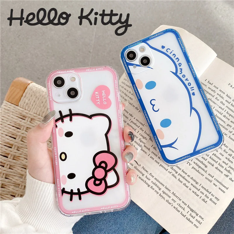 Чехол для телефона Hello Kitty Cinnamoroll IPhone 13 11 12 Pro Max Защита камеры XS X XR 7 8 Plus