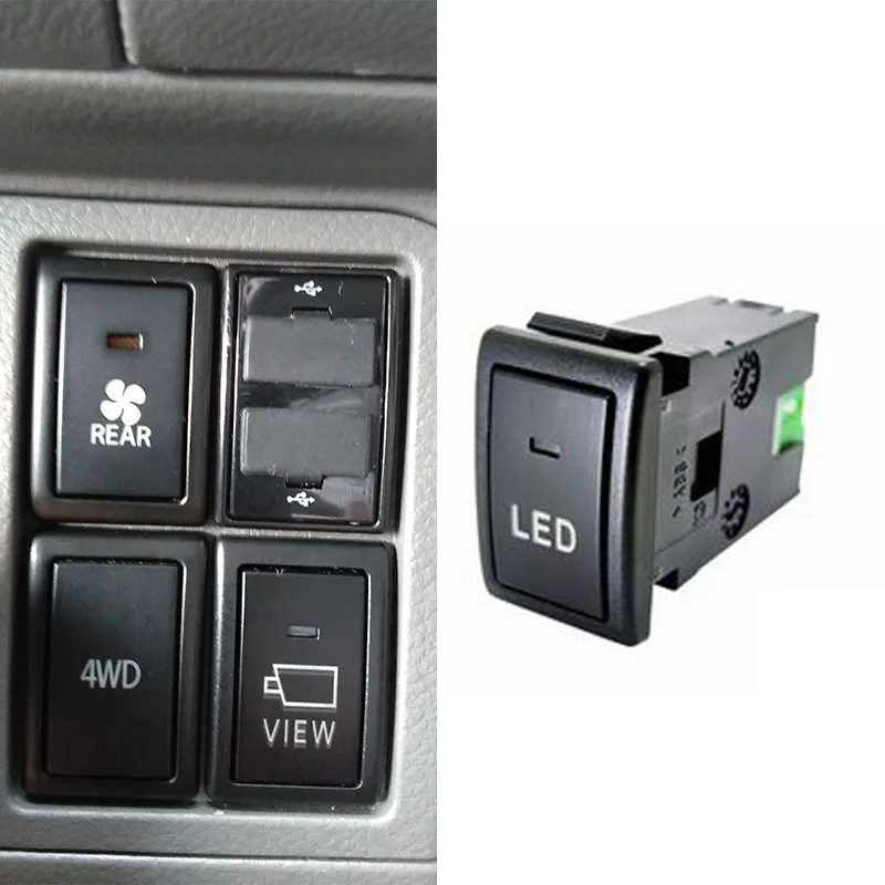 

1PC Car LED AUTO Headlight DRL Electronic Dog Fan Fog Lights Mirror Heating Spotlights Switch Button Use For Suzuki Jimny 07-15