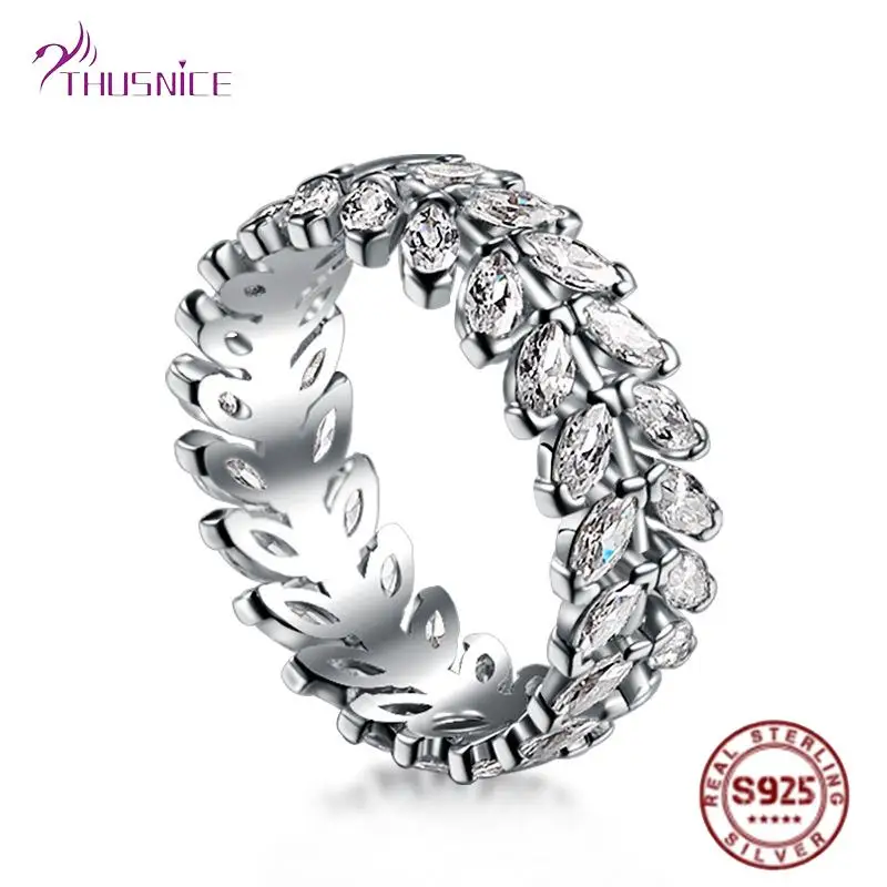 

Женское кольцо из серебра 925 пробы, с листьями и бриллиантами