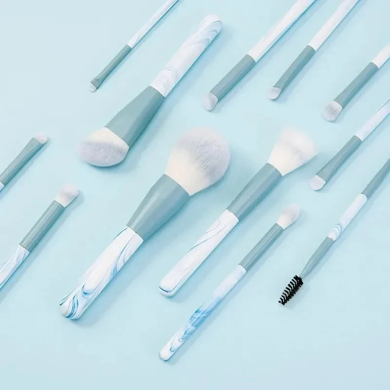 12 шт. набор кистей для макияжа ультрамягкая пудра инструменты кисть румян