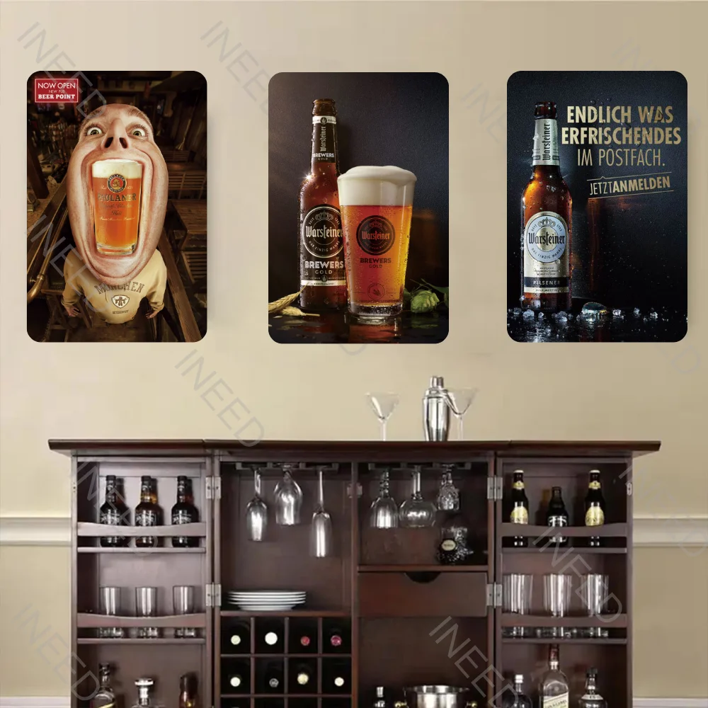 Немецкая марка Пива металлический знак табличка винтажный жестяной для бара