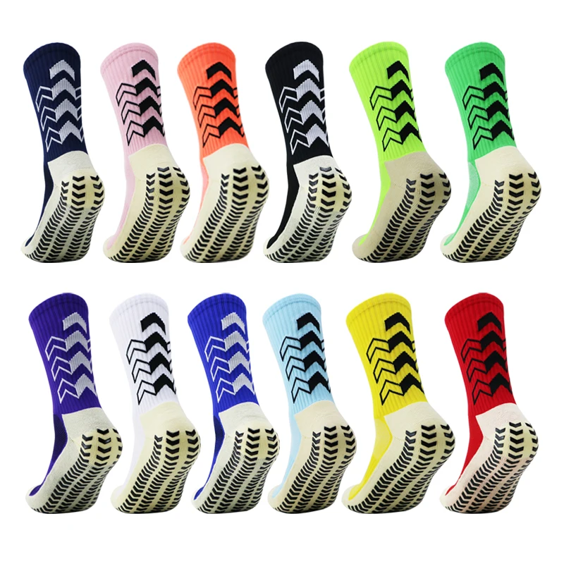 

12 colors New football socks Non-slip High quality soft breathable football socks for men and women with thick towel sole