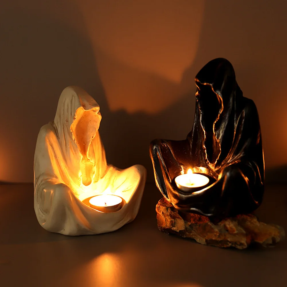 Подсвечник в виде призрака на Хэллоуин готический стиль Безликий подсвечник