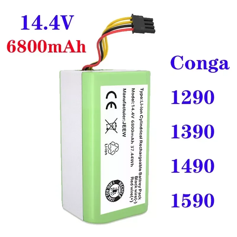 

NEW2023 2022 new 14.4v 6800mAh Li-Ion Battery for Cecotec Conga 1290 1390 1490 1590 Vacuum Cleaner Genio deluxe 370 gutrend echo