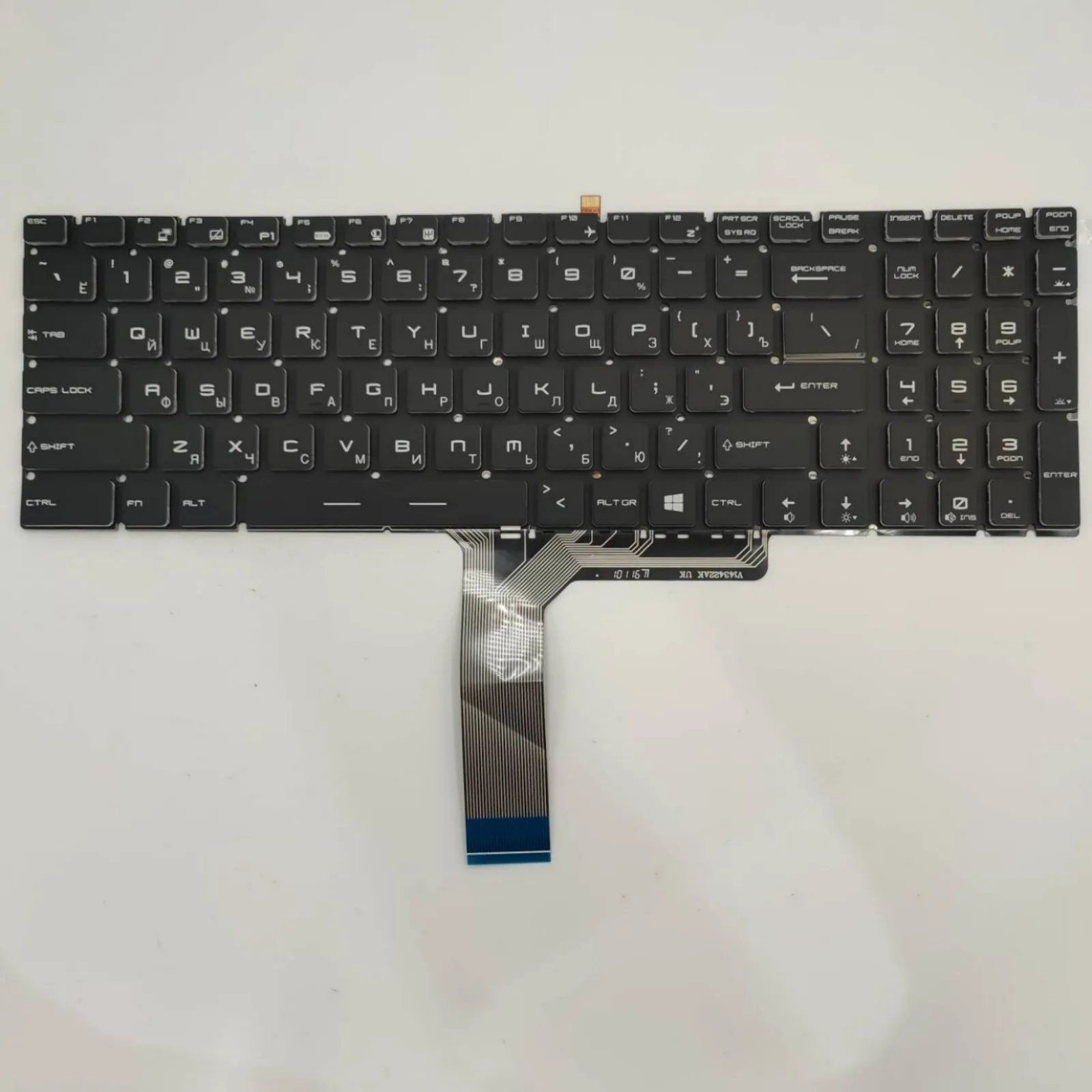 Фото Американская радиоуправляемая раскладка для клавиатуры ноутбука MSI MS-1771 1772 1773 13F1 16U6 16U1 GP65 GE75 GP73 №3