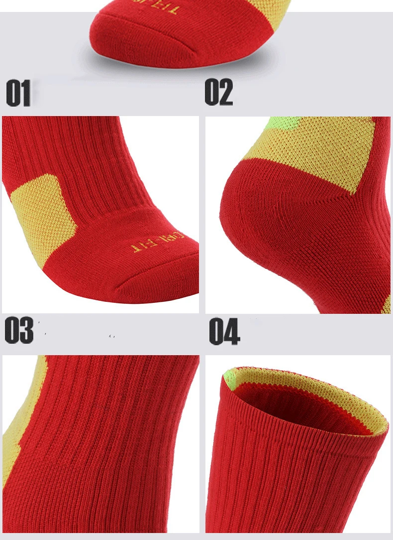 Basketball Ball Adult Socks Thick Terry Basketball Socks Non-slip Sports Socks Sweat-absorbent Wear Resistant Elite Socks