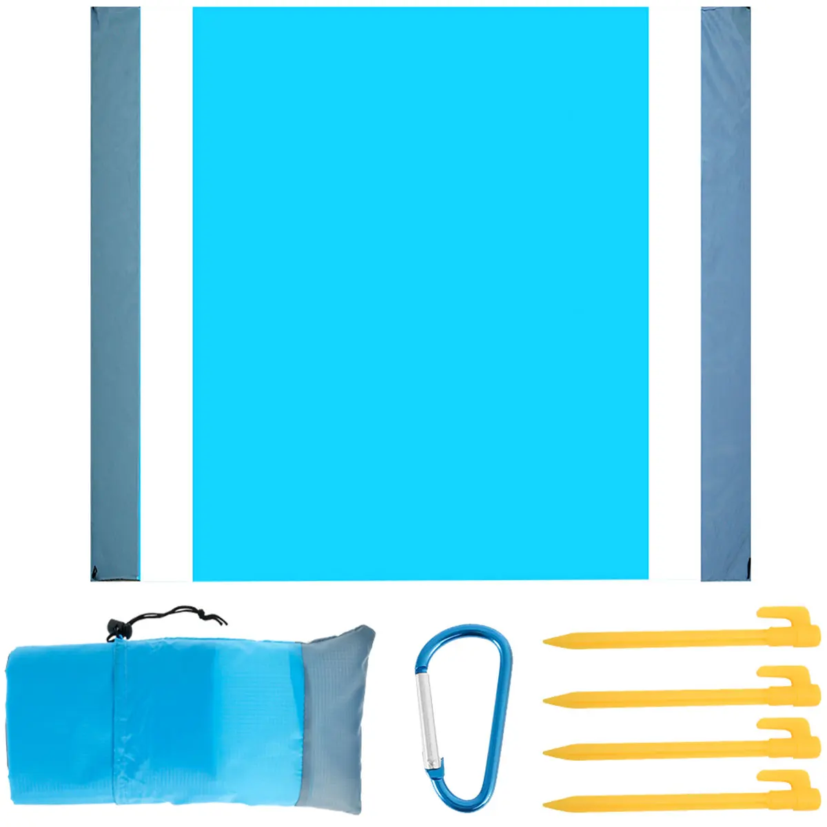 

L Beach Blanket Outdoor Portable Picnic Blanket Waterproof Sand-proof Mat Multifunctional Folding Beach Pad for Camping Beach H