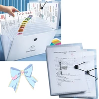 kawaii student exam folder a4 folder multi layer bag test paper storage bag student large capacity transparent insert kids gift