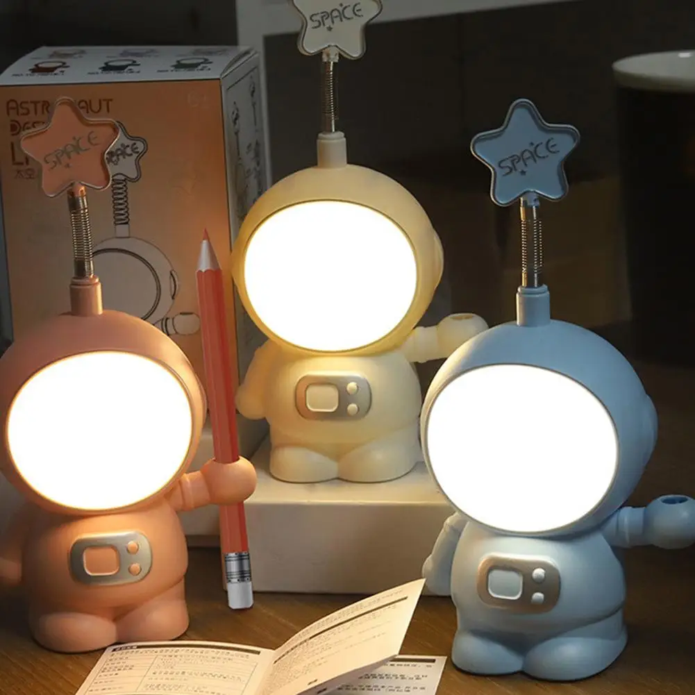

3w Cute Creative Astronaut Night Light Usb Plug-in Bedroom Bedside Lamp For Bedroom Bathroom Decor