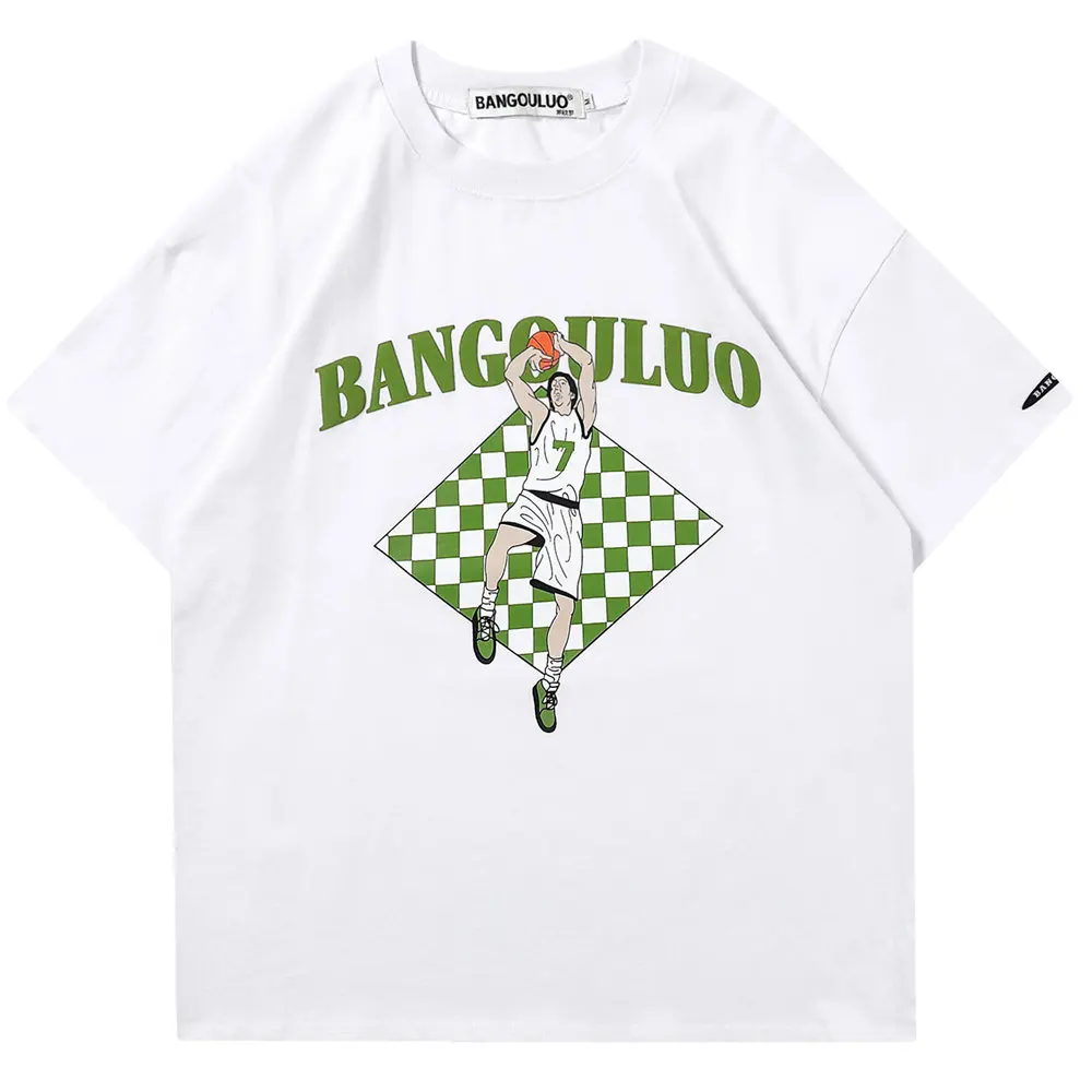 

Men T-shirt Basketball Boy Print Cotton O-neck Top T-shirts 2022 Streetwear Short Sleeve Harajuku Casual Hip Hop T Shirt for Men
