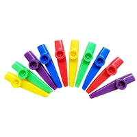 plastic kazoos musical instruments with kazoo flute diaphragms for gift prize and party favors 5 colors 10 pieces