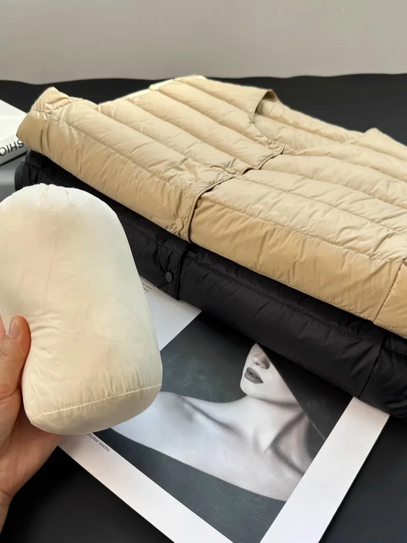 Amazing Quali! Easy to Wear Non-Diamond Velvet Way of Dressing Stacked Inner wear 95 White Goose Down down Vest