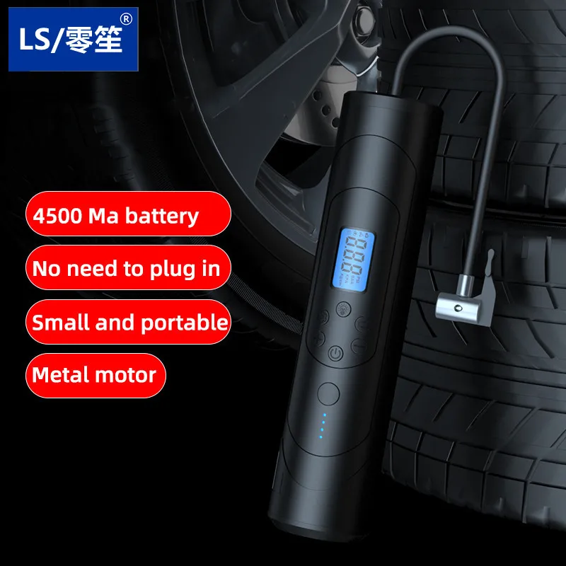 LS Rechargeable Air Pump 12V 150PSI Tire Inflator Cordless Portable Compressor Digital Car Tyre Pump Electric for Car Bike