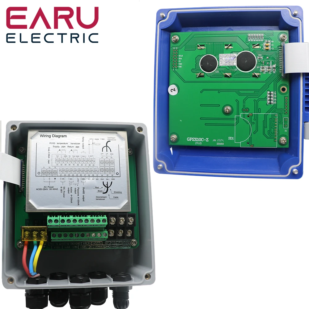 Фото TUF-2000B Настенный ультразвуковой расходомер с зажимом RS485 MODBUS Цифровой расходомер воды и жидкости TS-2 TM-1 TL-1 TS-2-HT TM-1-HT №3