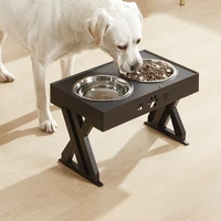 dogs double bowls with stand adjustable height pet feeding dish bowl medium big dog elevated food water feeders cat lift table
