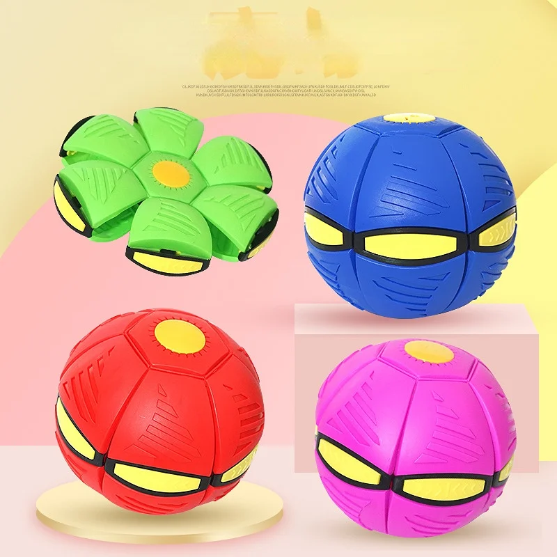 Kids Flat Throw Disc Ball Flying UFO Magic Balls with For Children's Toy Balls Boy Girl Outdoor Sports Toys Gift Flat Ball