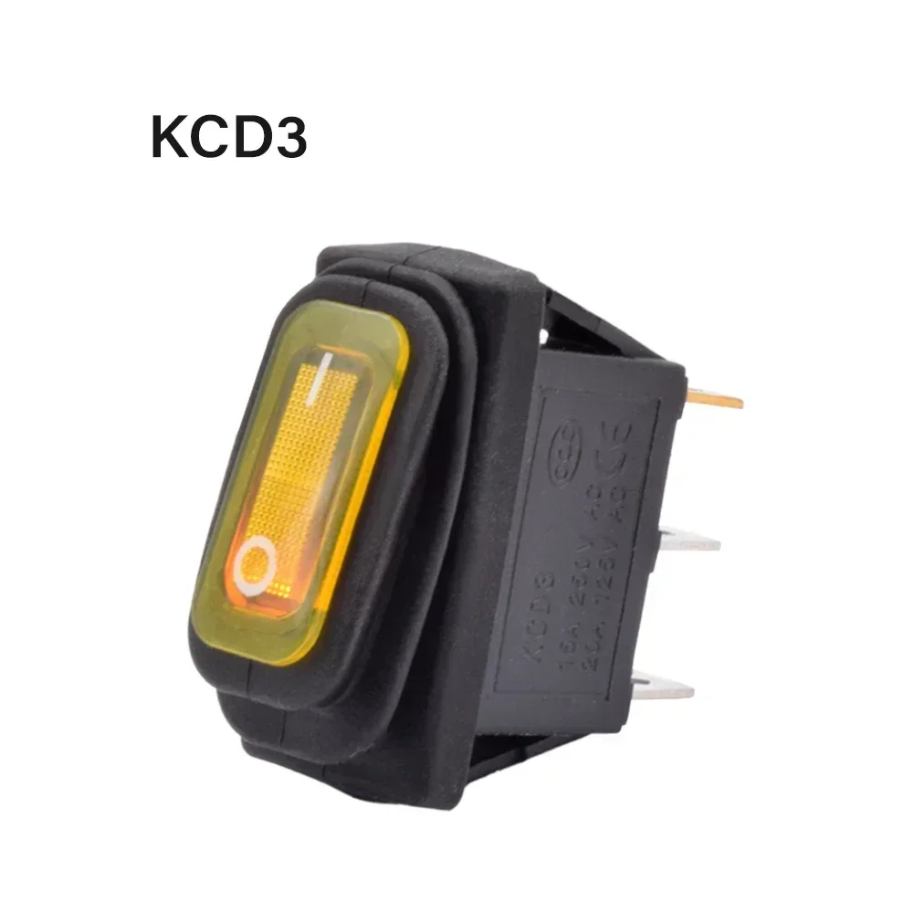 Водонепроницаемый клавишный выключатель KCD1 KCD3 12 В 24 220
