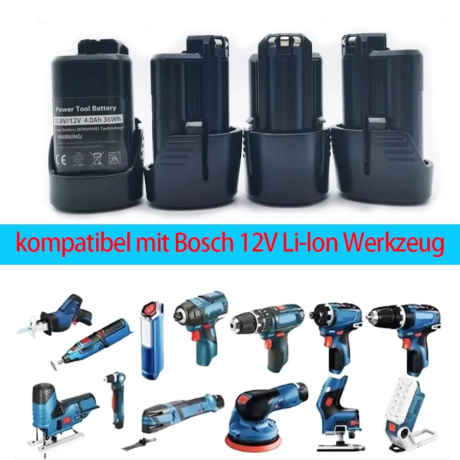✔ Для BOSCH BAT411 10,8 В литий-ионная аккумуляторная батарея BAT411A BAT412 BAT412A BAT413 BAT413 Сменная батарея 12 В (art.: 3920d2bf9f962) - 3920d2bf9f962