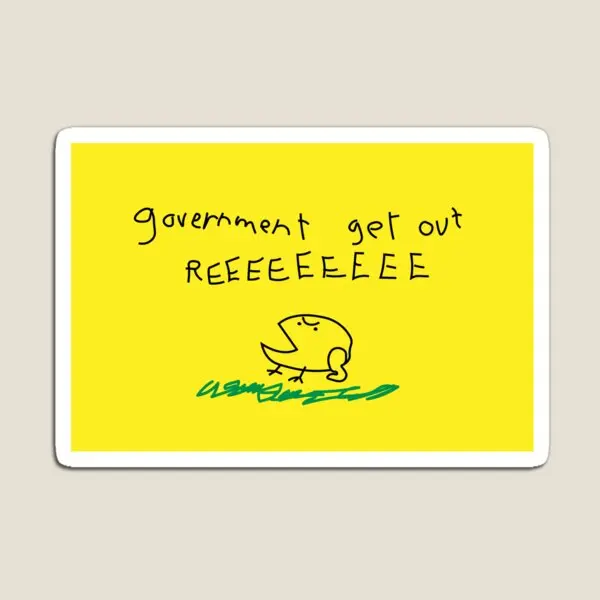 

Government Get Out Reeeee Magnet Cute Toy Colorful Home Funny Refrigerator Magnetic Baby for Fridge Organizer Decor Stickers