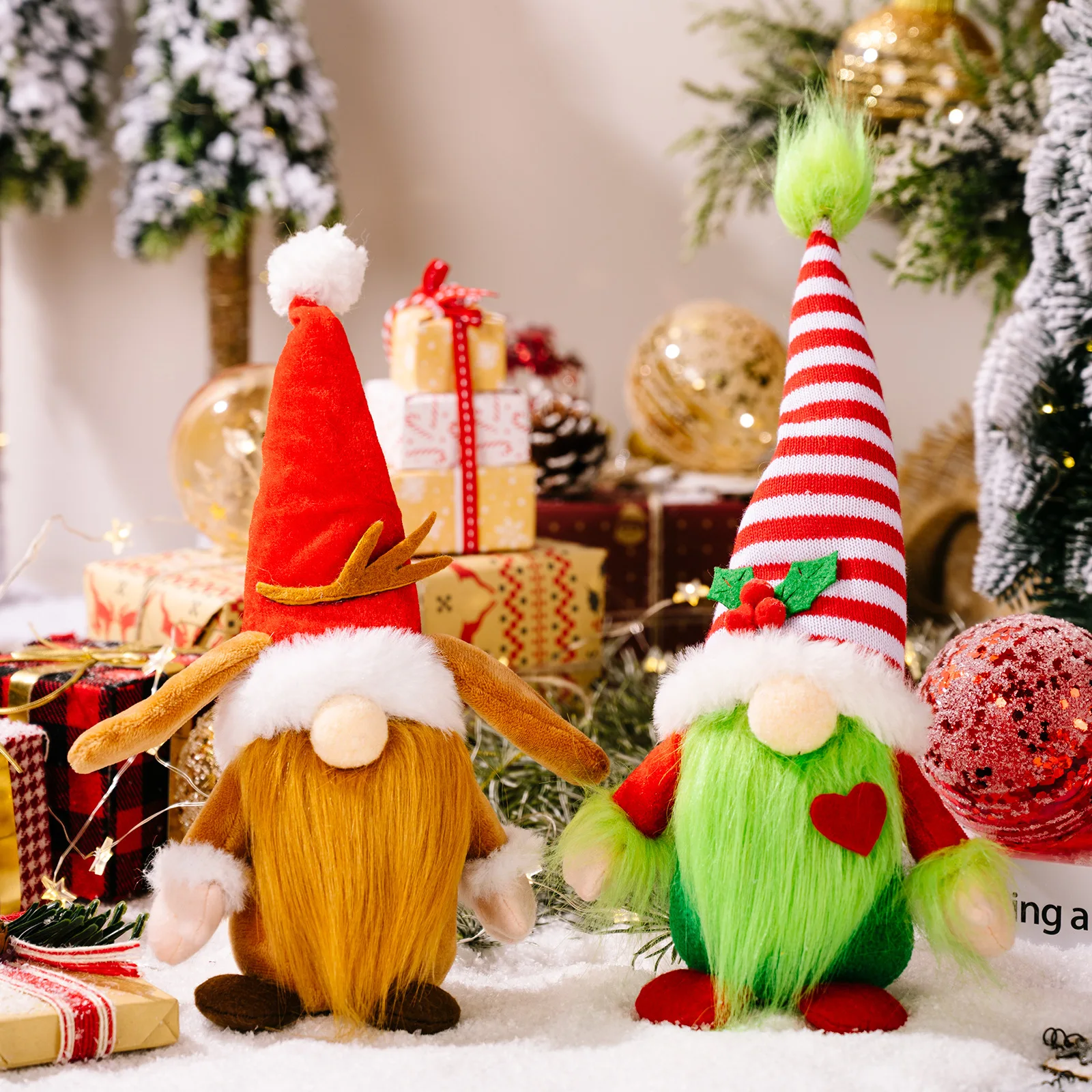 Christmas New Window Decoration Christmas Greench Rudolph Faceless Doll Dwarf Doll New Product