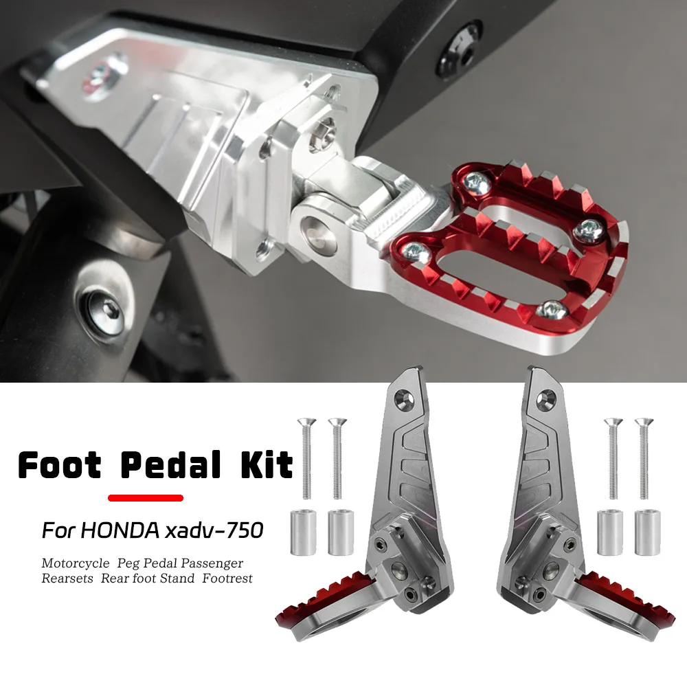 

MKLIGHTECH For HONDA X-ADV 750 Xadv-750 2021-2023 Motorcycle Peg Pedal Passenger Rearsets Rear Foot Stand Footrest