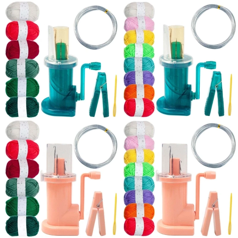 

Portable-Braided Hand Knitting Machine Embellishment Knit Loom with Hand Cranks