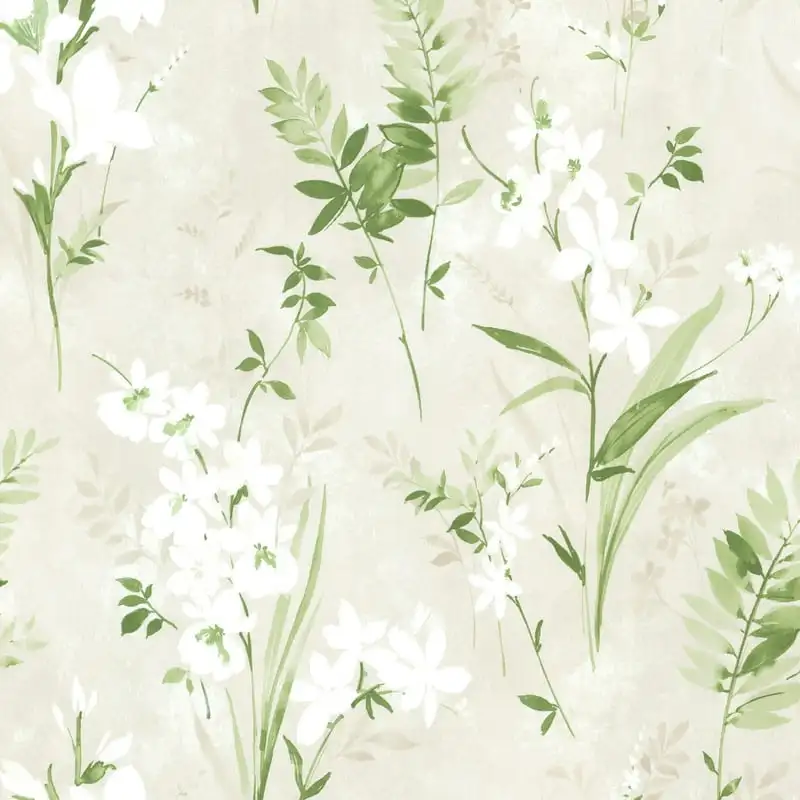 

Brewster Floral Green Driselle Wallpaper Home Decor Wallpaper