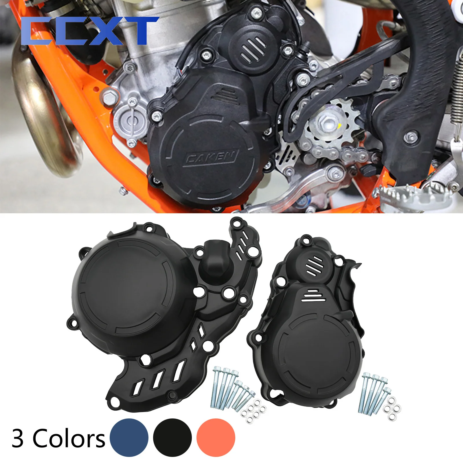 

Motocross Ignition Clutch Cover Guard Protector For Husqvarna FE250 FE350 2017-2021 For KTM EXCF250 EXCF350 XCFW350 2017-2021