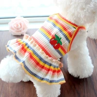 fashion pet clothes summer female dog dressthin cotton breathable comfortable small and medium yorkshire chihuahua teddy coat