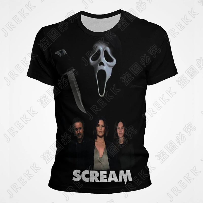 

New Men Women Children 3D Printed T-shirts Casual Boy Girl Kids Summer Fashion Horror Movie Scream Streetwear Cool Tops Tee