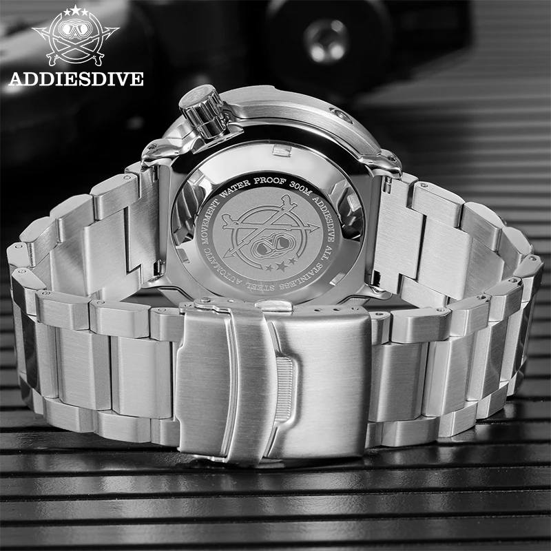 Фото Мужские автоматические часы ADDIESDIVE 8215 Tuna с сапфировым стеклом, водонепроницаемые до 300 м, механические наручные часы, суперлюминесцентные часы для дайвинга №1