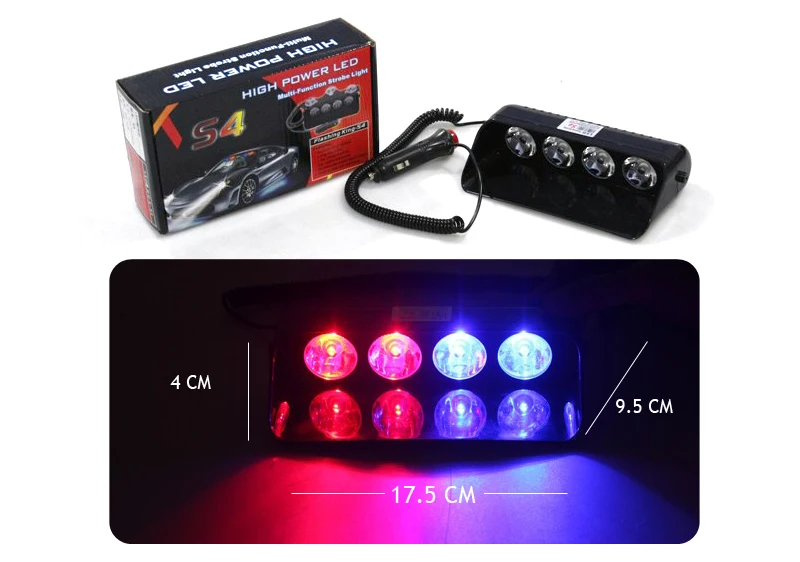 

Space flash Led strobe 8W red-blue 8 function/LAPA173