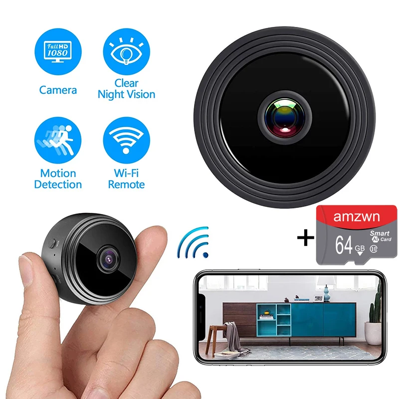 

Мини-камера видеонаблюдения A9, 1080P, HD, Wi-Fi