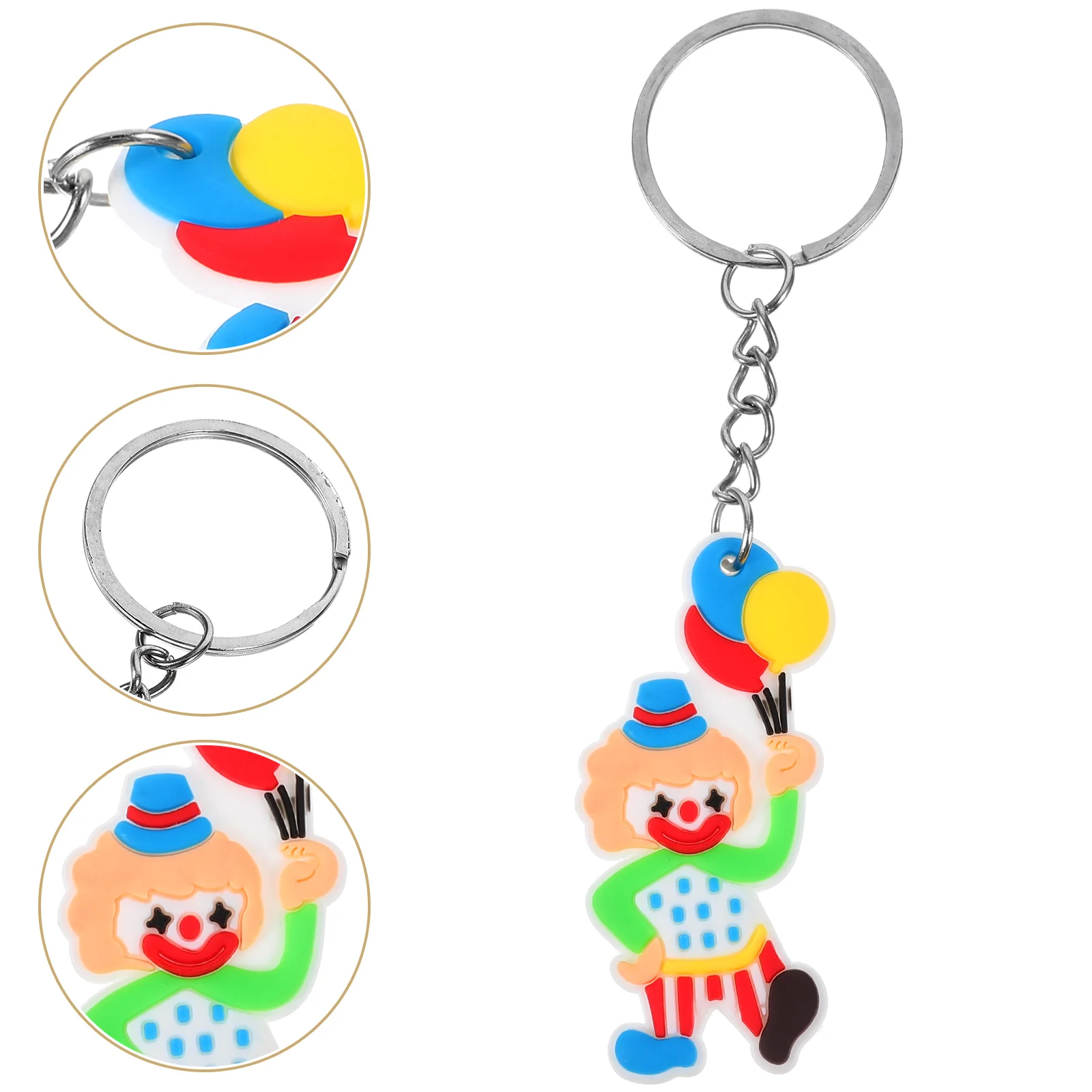 

12 Pcs Clown Keychain Bag Pendant Decor Wallet The Lid Decorate Kids Party Favors Metal Backpack Keychains Cute Miss