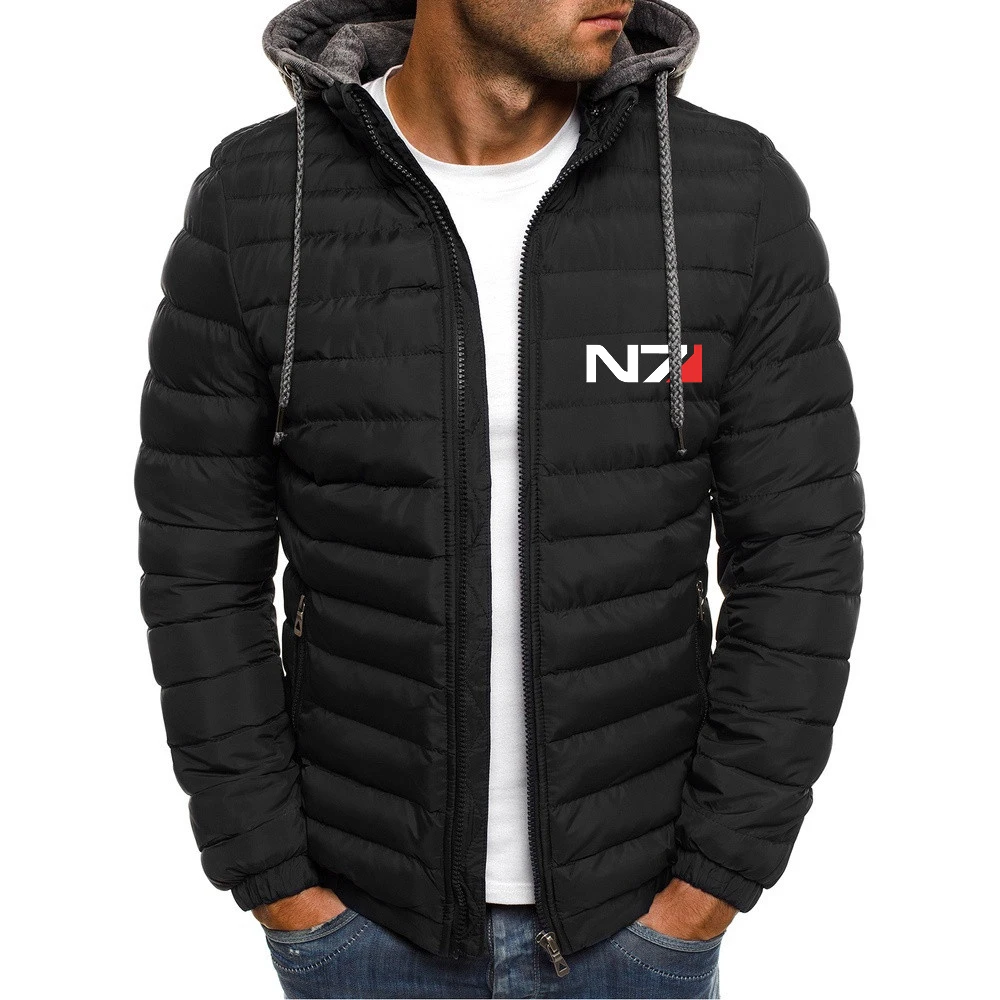 

2022 Mass Effect N7 Mens Winter Long Sleeve Baseball Windbreaker Zipper Lining Cotton Jacket Comfortable Top