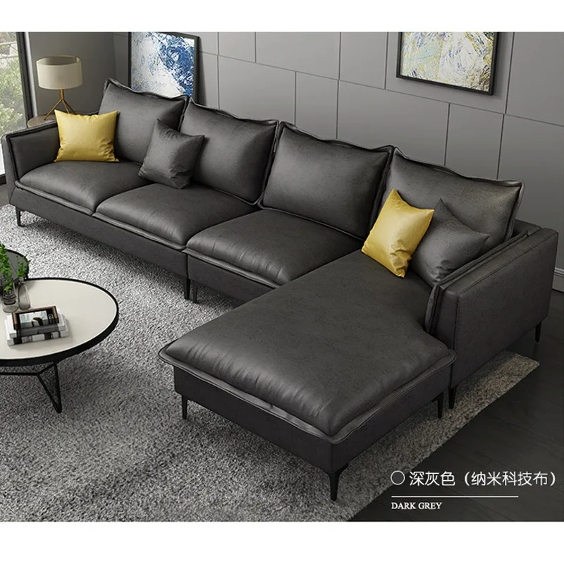 

Nordic fabric sofa living room small apartment simple modern sofa wash-free technology cloth combination simple furniture
