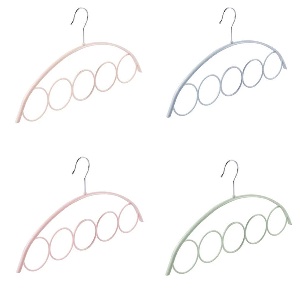 Бытовая вешалка для шарфа 5 колец стойка однотонный платок Органайзер держатель