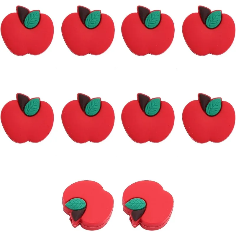 10 Шт. Силиконовые Бусины В Форме Яблока Принадлежности Для Рукоделия сделай Сам