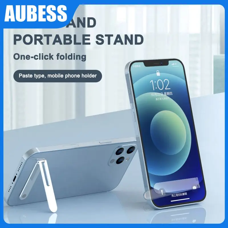 

Desktop Phone Holder Mini Folding Portable Phone Kickstand Bracket Ultra Thin Foldable Phone Accessories Phone Support Invisible