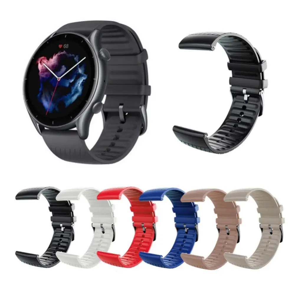 

Silicone Watch Strap 22mm Watchband Soft Smart Accessories Replacement Strap For Xiaomi Amazfit Gtr 3 Smart Watch Band