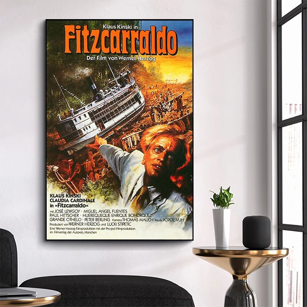 

Классический популярный постер из шелковой ткани CP3962 Fitzcarraldo с принтом фильма, настенный художественный декоративный подарок