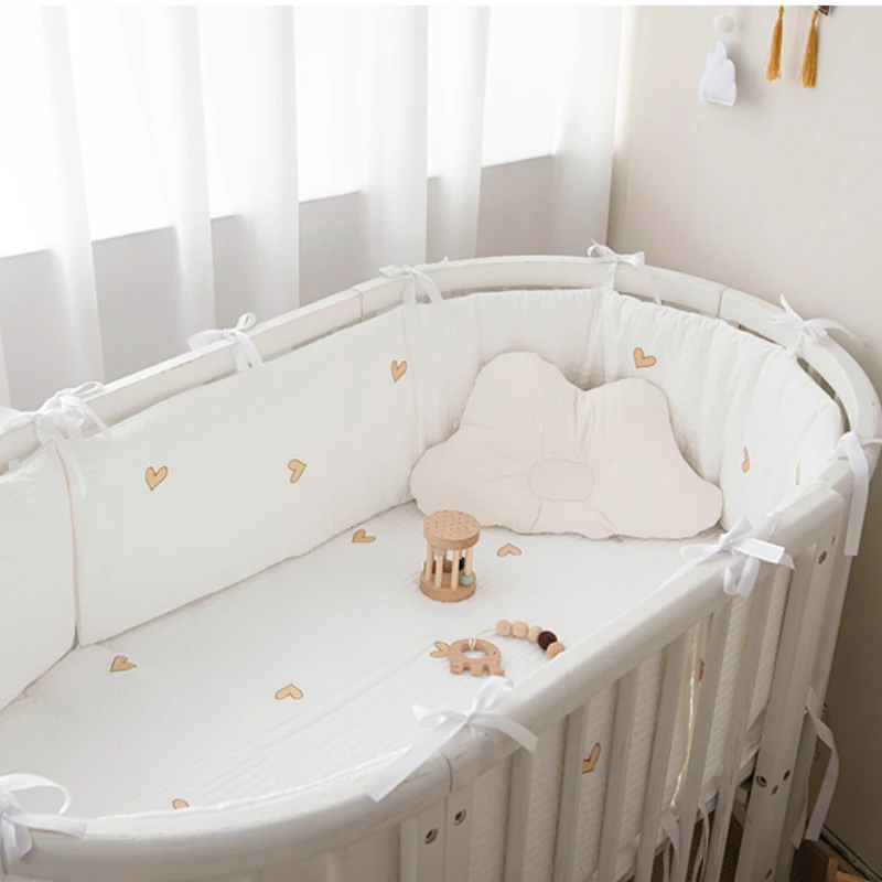 

Бампер Ins для детской кроватки, Круглый Мягкий противоударный забор, детская кровать, хлопковое толстое ограждение, поручни, окружность кровати, разные цвета на выбор
