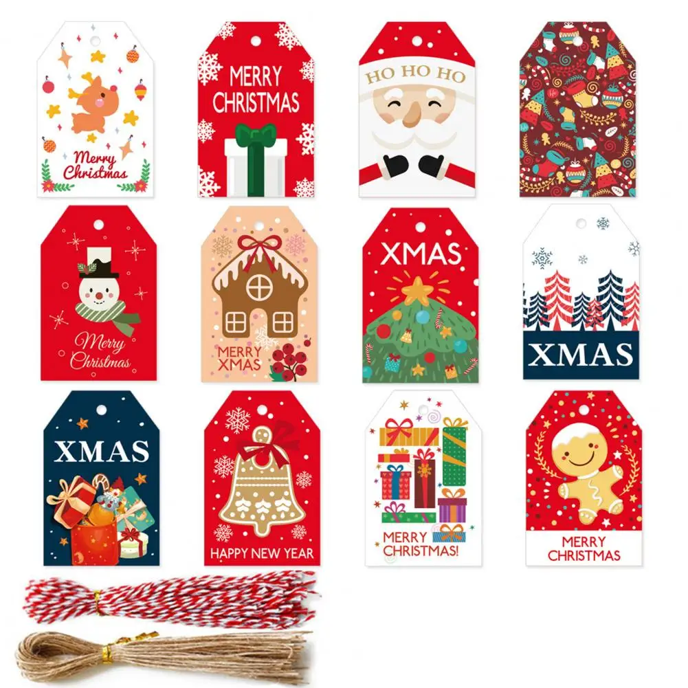 

Бирки для рождественских подарков, 1 комплект, модные ярлыки с гладкими краями, ярлыки для рождественских подарков, подвесные украшения «сд...