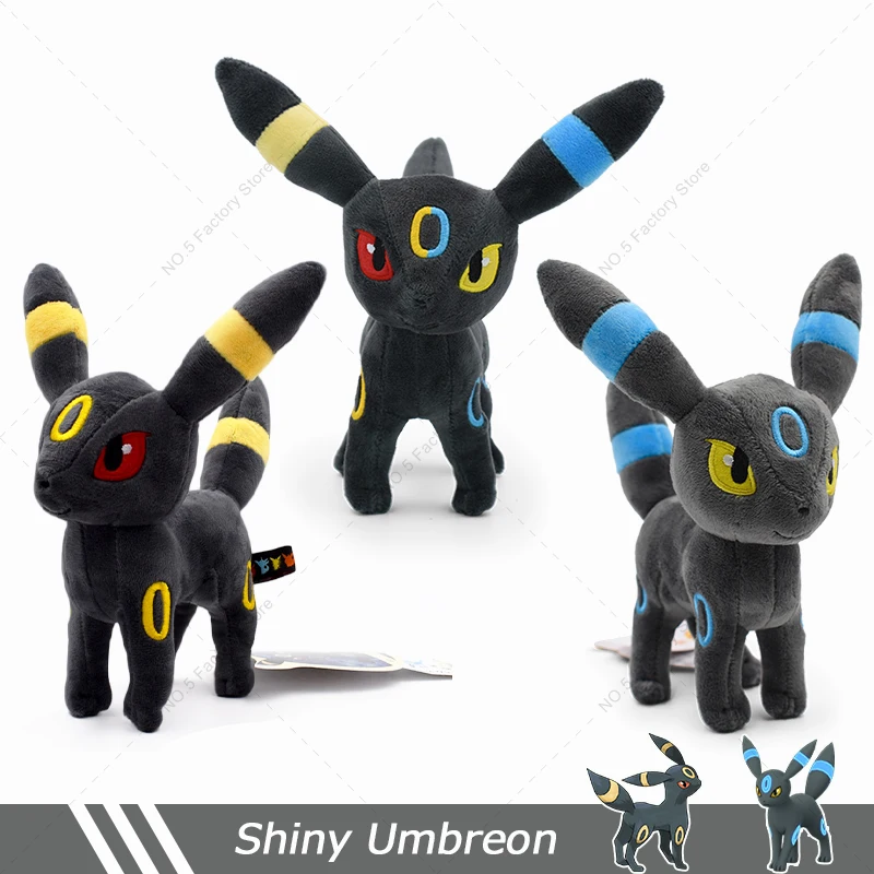 

New Pokemon Kawaii Shiny Umbreon Plush Toys Eevee Evolution Umbreon Cartoon Anime Soft Stuffed Plush Dolls for Children Gifts