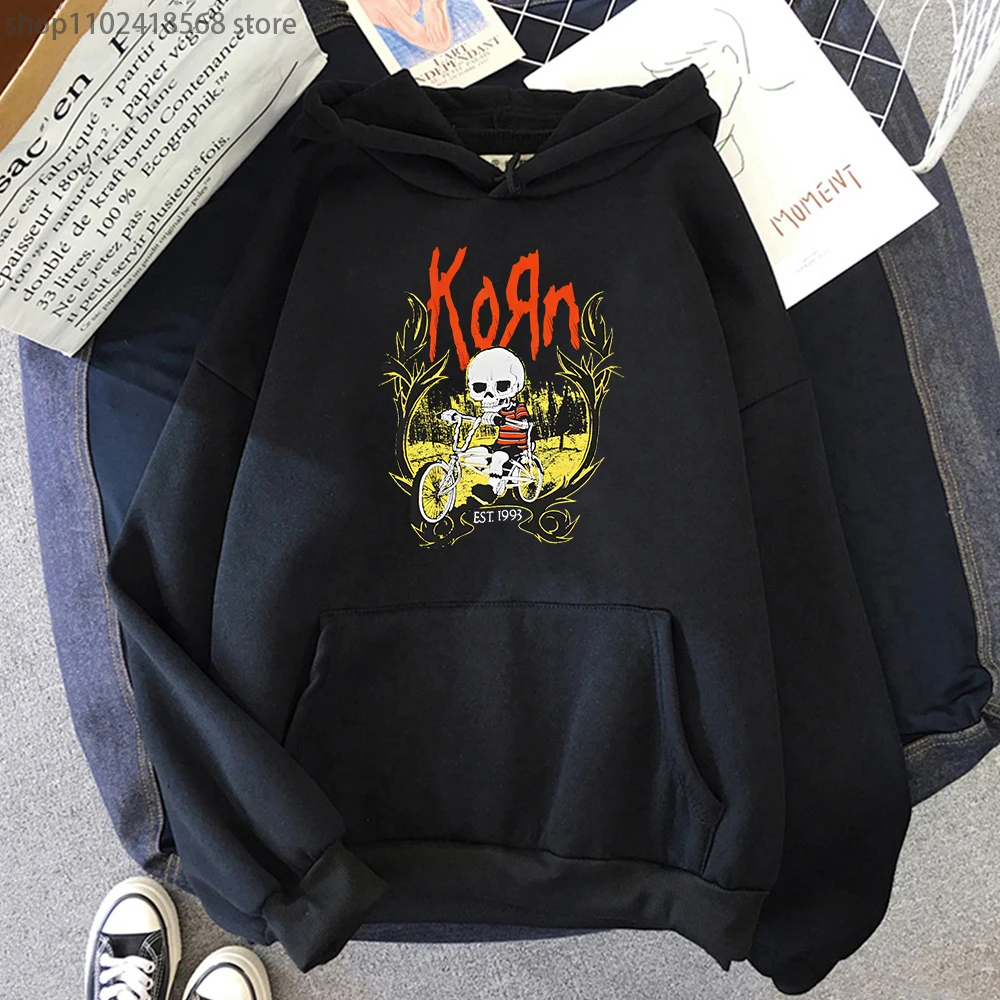 

Aesthetic Korn Band Hoodie Heavy Mental Funko Pop Winter Men Sweatshirt Soft Printed Sweatwear Couple Fleece Regular Fit Hoody