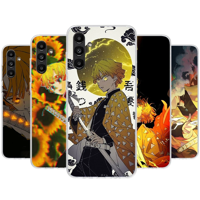 Фото Чехол для телефона Demon Slayer Agatsuma Zenitsu для Samsung Galaxy A51 A71 A50 A70 A40 A30 A20E A10 A41 A31 A21S A11 A01 A6 A8 + A7 A9 №1