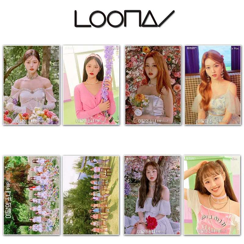 

2 шт./компл. оптовая продажа, новый альбом Kpop LOONA Flip That HD Photo Art, картина для комнаты, домашний декор, настенные наклейки, коллекция детской комн...