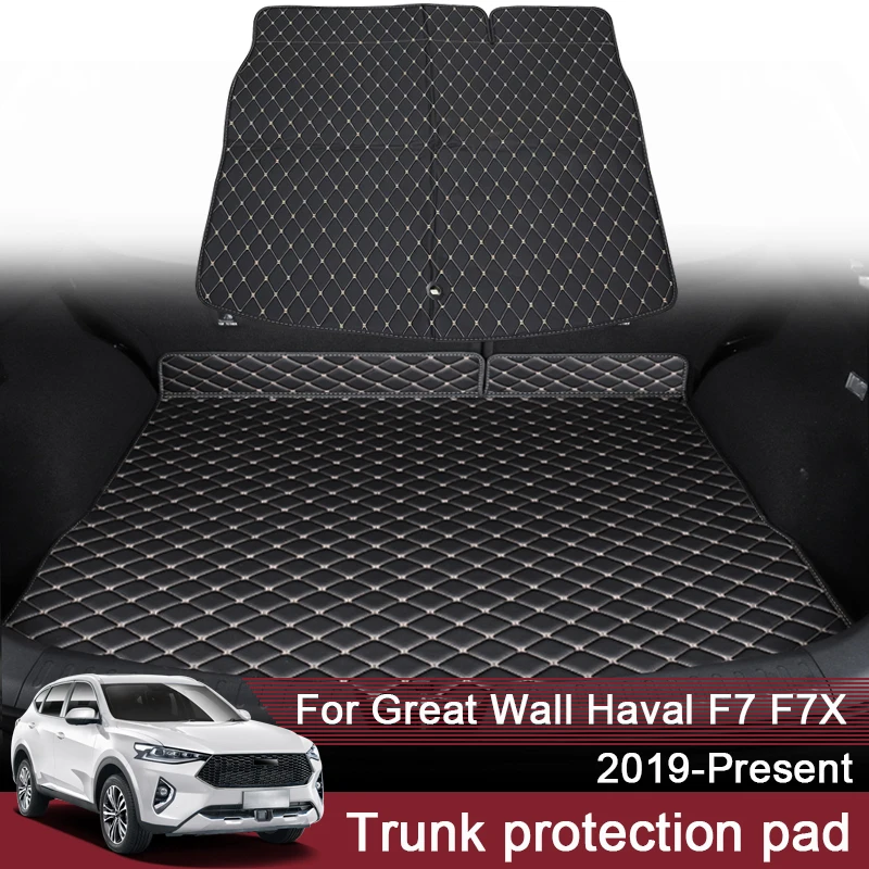 

1pc Car Custom Rear Trunk Mat For Great Wall Haval F7 F7X 2019-Present Leather Waterproof Auto Cargo Liner Internnal Accessory